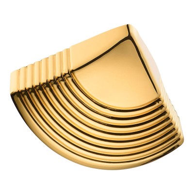 Ручка кнопка треугольная 2025.064 Gold цвет глянцевое золото длина 72 мм крепление 64 мм   