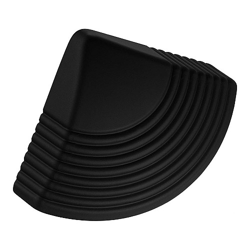 Ручка кнопка треугольная 2025.064 Matt Black цвет черный матовый длина 72 мм, крепление 64 мм   