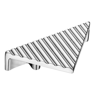 Ручка кнопка треугольная 2075.032 Chrome цвет глянцевый хром длина 82 мм крепление 32 мм 