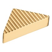 Ручка кнопка треугольная 2075.032 Gold цвет глянцевое золото длина 82 мм крепление 32 мм 