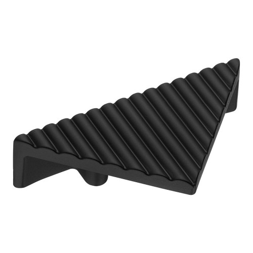 Ручка кнопка треугольная 2075.032 Matt Black цвет черный матовый длина 82 мм, крепление 32 мм