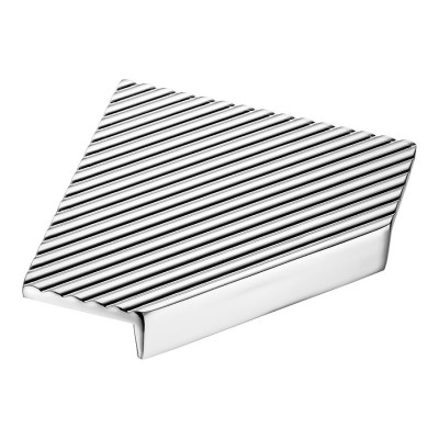 Ручка кнопка треугольная 2075.064 Chrome цвет глянцевый хром длина 152 мм, крепление 64 мм