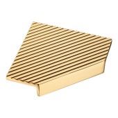 Ручка кнопка треугольная 2075.064 Gold цвет глянцевое золото длина 152 мм крепление 64 мм  