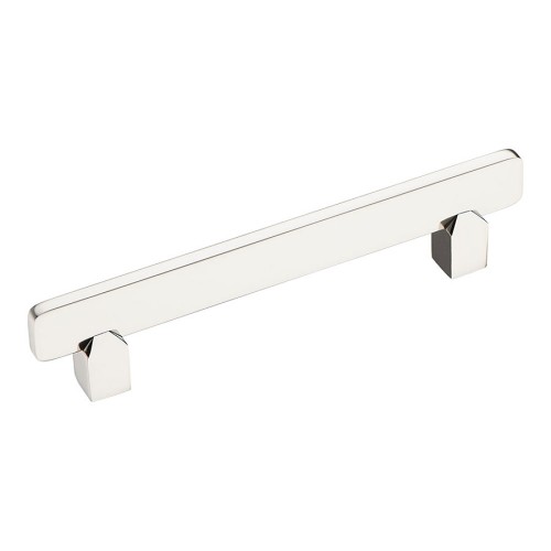 Ручка скоба 2554-080-128 цвет глянцевый никель длина 165 мм, крепление 128 мм