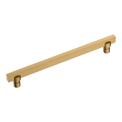 Ручка скоба 2557-011-160 цвет сатинированная латунь длина 190 мм, крепление 160 мм 