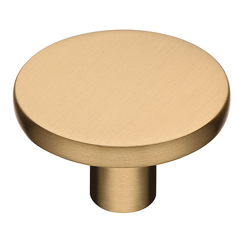 Ручка кнопка круглая 35-Champagne Gold цвет матовая латунь диаметр 40 мм