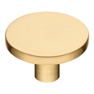 Ручка кнопка круглая 35-Matt Gold цвет сатинированное золото диаметр 40 мм   