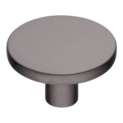 Ручка кнопка круглая 35-Titanium цвет графит диаметр 40 мм 