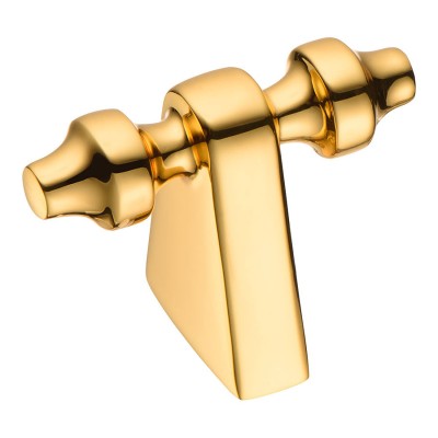 Ручка кнопка 4121 016MP11 цвет глянцевое золото длина 55 мм крепление 16 мм  