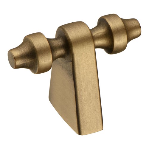 Ручка кнопка 4121 016MP30 цвет состаренная латунь длина 55 мм, крепление 16 мм  