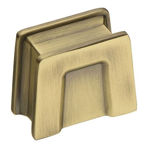 Ручка кнопка 4140 016MP30 цвет состаренная латунь длина 32 мм, крепление 16 мм  