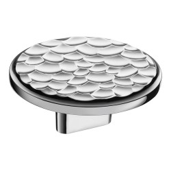 Ручка кнопка круглая геометрия 4195 016MP02 глянцевый хром диаметр 60 мм крепление 16 мм 