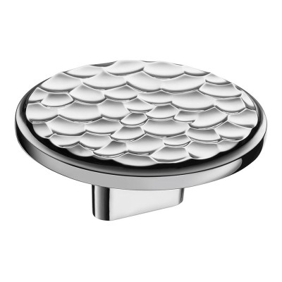 Ручка кнопка круглая геометрия 4195 016MP02 глянцевый хром диаметр 60 мм крепление 16 мм 