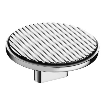 Ручка кнопка круглая геометрия 4197 016MP02 глянцевый хром диаметр 60 мм крепление 16 мм   