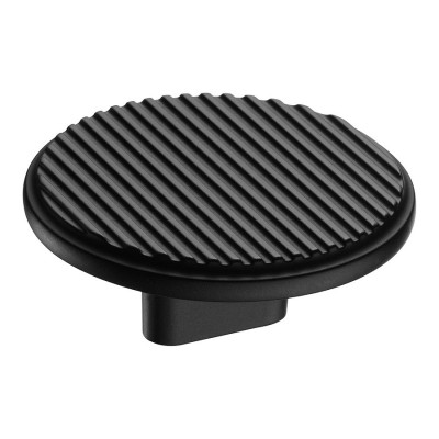 Ручка кнопка круглая геометрия 4197 016MP24 черный матовый диаметр 60 мм крепление 16 мм 