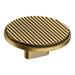 Ручка кнопка круглая геометрия 4197 016MP30 состаренная латунь диаметр 60 мм крепление 16 мм 