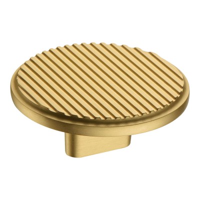 Ручка кнопка круглая геометрия 4197 016MP35 матовое золото диаметр 60 мм крепление 16 мм  