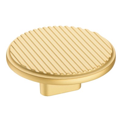 Ручка кнопка круглая геометрия 4197 016PC35 матовое золото диаметр 60 мм крепление 16 мм 