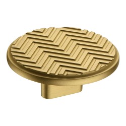 Ручка кнопка круглая геометрия 4198 016MP35 матовое золото диаметр 60 мм крепление 16 мм 