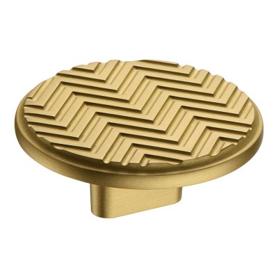 Ручка кнопка круглая геометрия 4198 016MP35 матовое золото диаметр 60 мм крепление 16 мм 