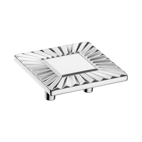 Ручка кнопка квадратная 4205 032MP02 глянцевый хром ширина 64 мм, крепление 32 мм 