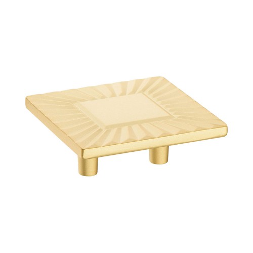 Ручка кнопка квадратная 4205 032PC35 матовое золото ширина 64 мм, крепление 32 мм