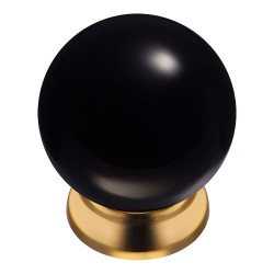Ручка кнопка 5101-133 цвет глянцевое золото, черный шар диаметр 34 мм Ручка кнопка 5101-133 цвет глянцевое золото, черный шар диаметр 34 мм