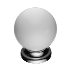 Ручка кнопка 5102-402 цвет глянцевый хром, белый шар диаметр 28 мм Ручка кнопка 5102-402 цвет глянцевый хром, белый шар диаметр 28 мм