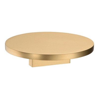 Ручка кнопка круглая 7207 0090 GB-GB цвет матовая латунь диаметр 90 мм, крепление 32 мм