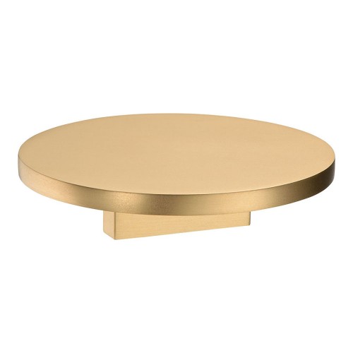 Ручка кнопка круглая 7207 0090 GB-GB цвет матовая латунь диаметр 90 мм, крепление 32 мм