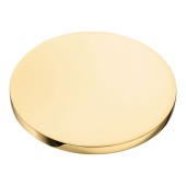 Ручка кнопка круглая 7207 0090 GL-GL цвет глянцевое золото диаметр 90 мм, крепление 32 мм
