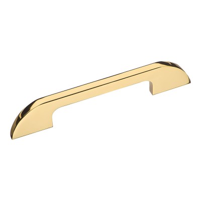 Ручка скоба 7317 0128 GL цвет глянцевое золото длина 180 мм, крепление 128 мм 