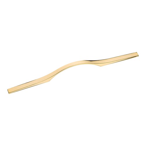 Ручка скоба 7321.0400.024 цвет глянцевое золото длина 400 мм, крепление 160 мм 