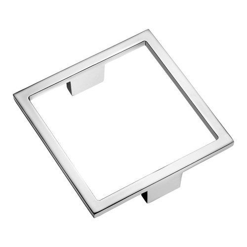 Ручка скоба квадрат 7530 Chrome цвет глянцевый хром ширина 104 мм, крепление 96 мм  