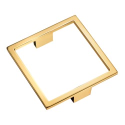 Ручка квадрат геометрия 7530 Gold цвет глянцевое золото ширина 104 мм          