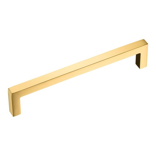 Ручка скоба 7938 0128 GL цвет глянцевое золото длина 136 мм, крепление 128 мм 