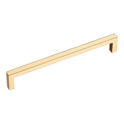 Ручка скоба 7938 0160 GL цвет глянцевое золото длина 168 мм, крепление 160 мм 