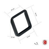 Ручка квадрат геометрия 8230 0064 AL6 цвет черный ширина 72 мм           