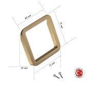 Ручка квадрат геометрия 8230 0064 BB цвет матовое золото ширина 72 мм        