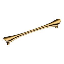 Ручка скоба 8600 160 Gold цвет глянцевое золото длина 187 мм, крепление 160 мм 