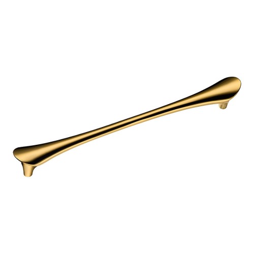 Ручка скоба 8600 192 Gold цвет глянцевое золото длина 215 мм, крепление 192 мм 