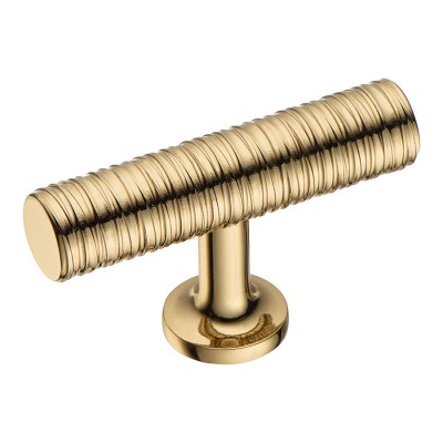 Ручка кнопка Т-образная 9208 0008 GL-GL цвет глянцевое золото длина 60 мм