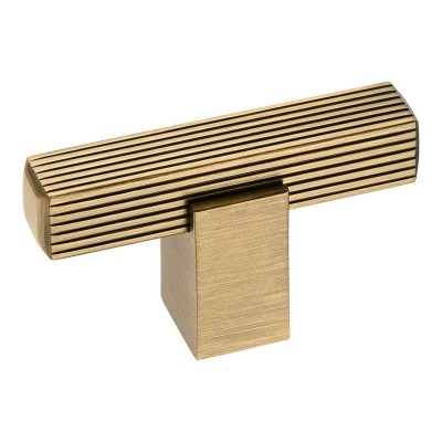 Ручка кнопка Т-образная 9214 0008 ABM-ABM цвет состаренная латунь длина 60 мм Ручка кнопка Т-образная 9214 0008 ABM-ABM цвет состаренная латунь длина 60 мм