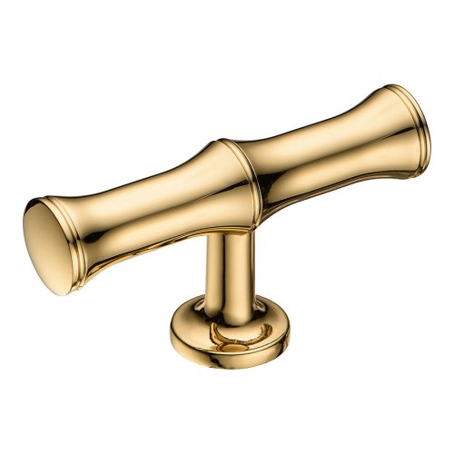 Ручка кнопка Т-образная 9244 0008 GL-GL цвет глянцевое золото длина 70 мм 