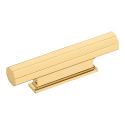 Ручка кнопка Т-образная 9332 0032 GL цвет глянцевое золото длина 88 мм крепление 32 мм 