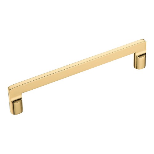 Ручка скоба 9393 0160 GL цвет глянцевое золото длина 175 мм, крепление 160 мм