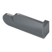 Ручка кнопка Г-образная AT 102.16.65 ATIPICA цвет глянцевый серый длина 99 мм, крепление 16 мм