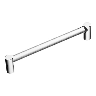 Ручка рейлинг BU 016.160.07 глянцевый хром, прозрачное стекло длина 175 мм, крепление 160 мм