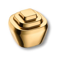 Ручка кнопка геометрия 4180 016MP11 цвет глянцевое золото ширина 34 мм 