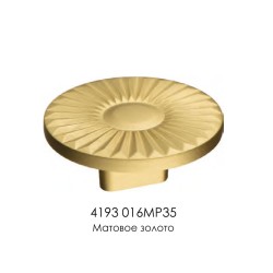 Ручка кнопка круглая геометрия 4193 016MP35 матовое золото диаметр 60 мм